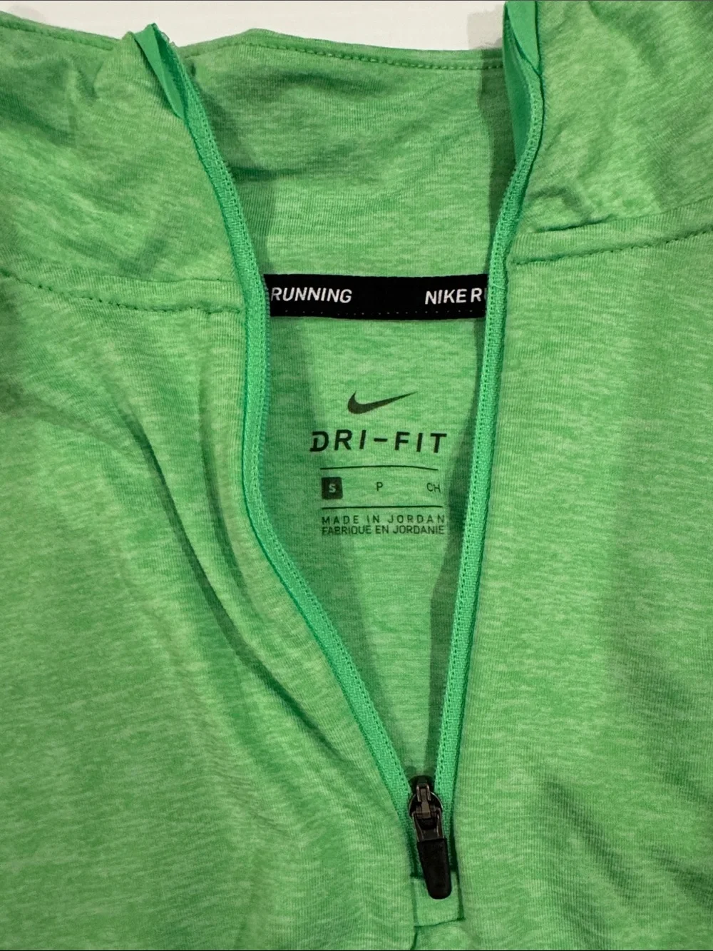 Nike Green Quarter-Zip Performance Top Womens Size Small
